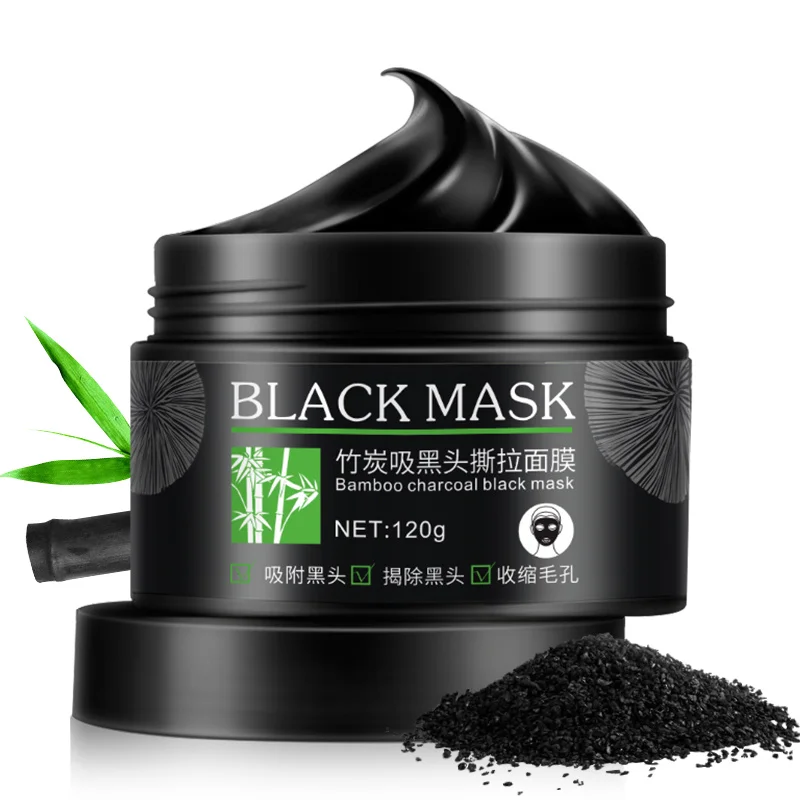 

Best selling Private Label Popular Blackhead Remover Bamboo Charcoal Black Peel Off Mud Facial Face Mask skin care