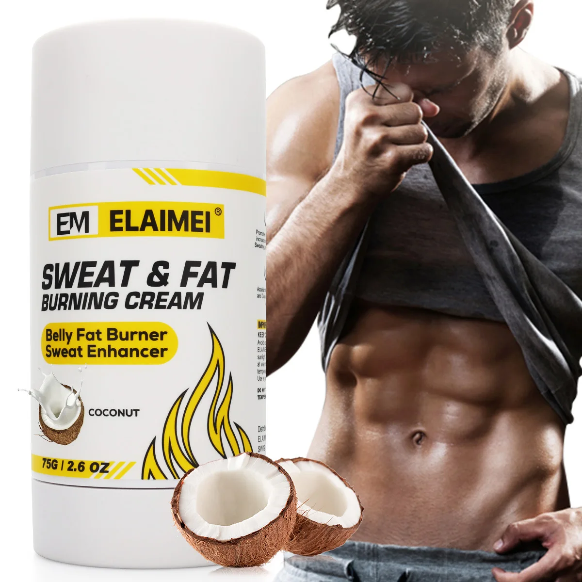 

1pc Sweat Abdominal Ointment Fat Burning Artifact Exercise Vest Line Strengthen Belly Tighten Skin Effective Slimming Cream