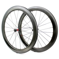

700c Carbon Road Wheels Dimple V Brake Wheelset High TG Golf Dimple Surface 58mm*25mm Rims Clincher Tubular Type Bike Wheel