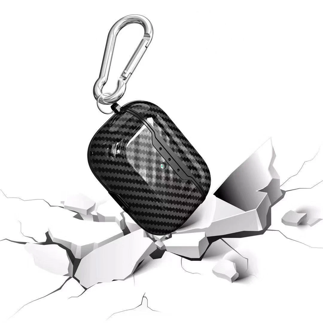 

carbon fiber for airpod pro case soft tpu Protective for apple airpods pro cases for airpods pro carbon, Blue/green/red/black