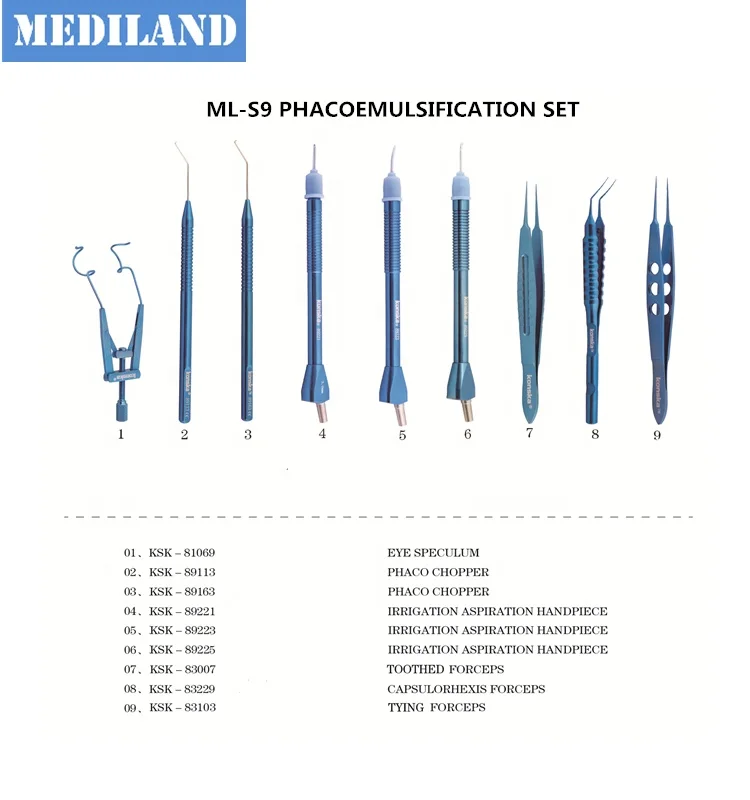 Ophthalmic Surgical Instruments Mls9 Phacoemulsification Set Mls21