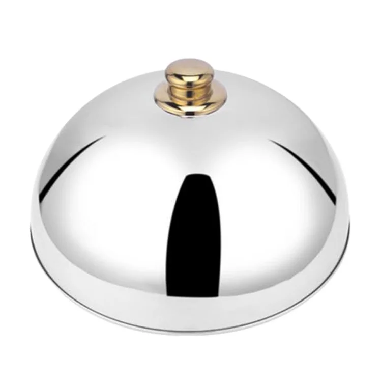 

Spherical Steak Food Cover Iron Plate Burned Lid Stainless Steel Luxury Restaurant Door to Door Shipping 10/12.5 Inch, Silver