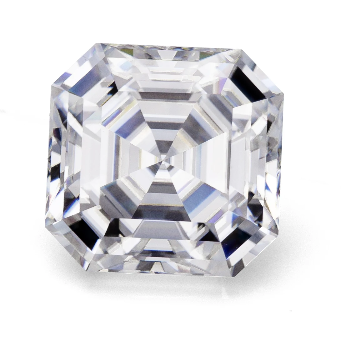 

5.5X5.5mm D VVS1 White Color Asscher Cut Loose Moissanite Professional Supplier Synthetic Gemstones Sell Global Jewekry Market