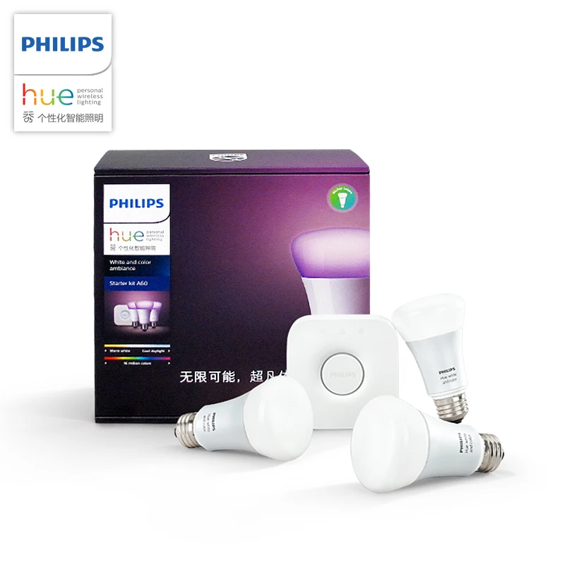 Philips Philips led bulb hue intelligent lighting e27 screw bulb home energy-saving light source remote control
