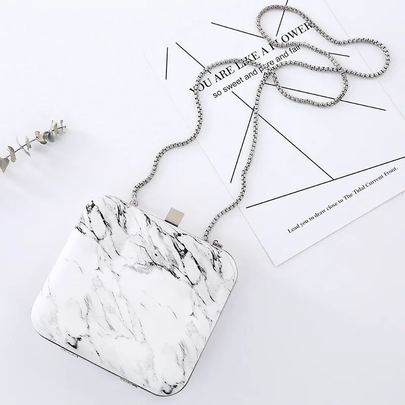 

New Fashion Marble Pattern Shoulder Bags Customize Purses for Young Ladies Leather Crossbody Bag