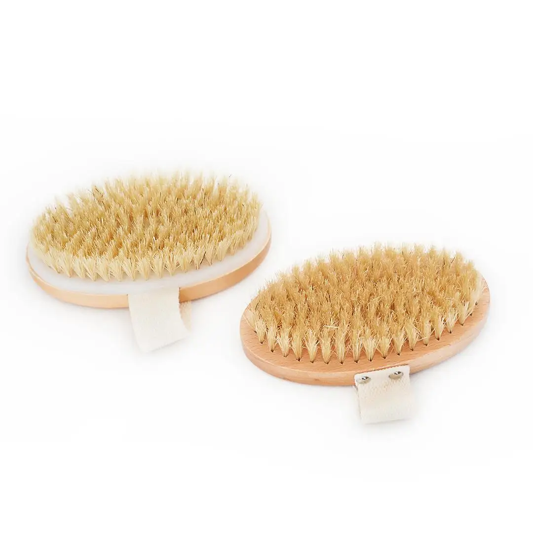 

Custom logo Welcomed Natural Wooden Bath Body Brush Dry Skin Body Brush