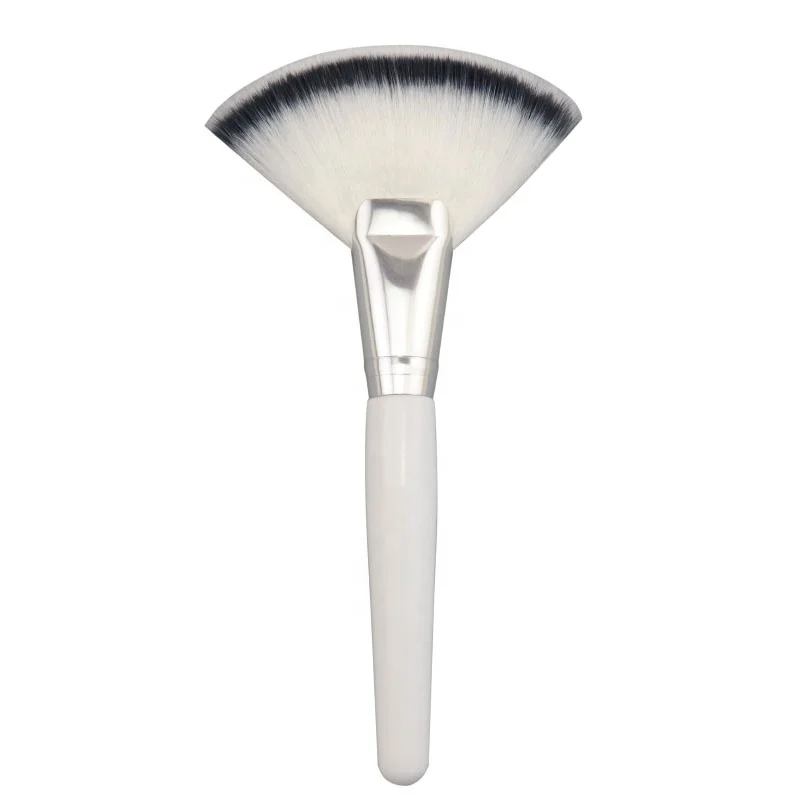 

Synthetic Fan Makeup Cosmetic Brush Blending Highlighter Contour Face Powder Brush Vegan Fan Brush, Customized color