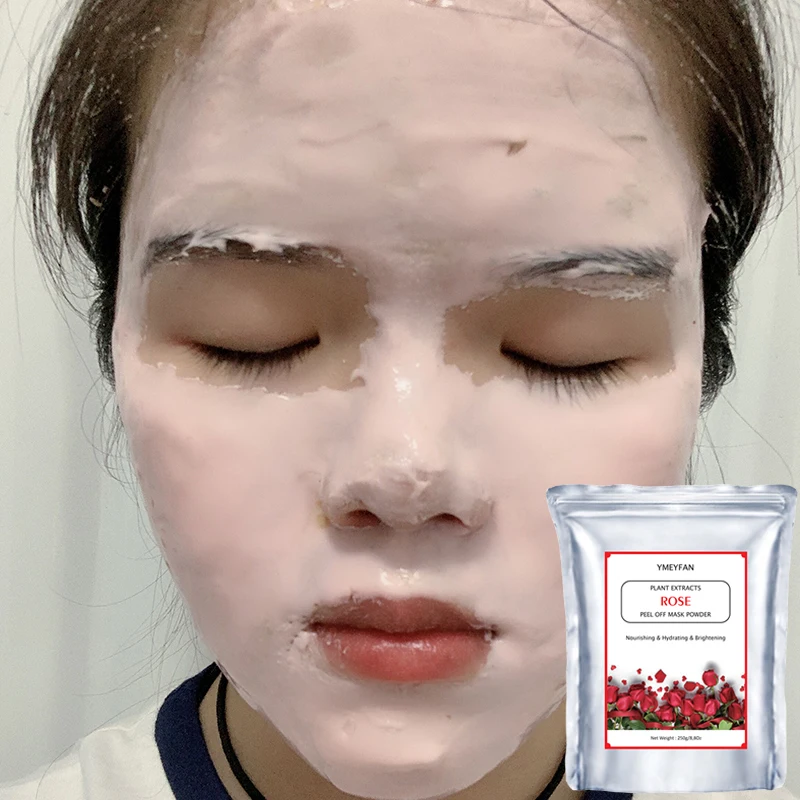 

Wholesale SPA Organic Collagen Hydro Jelly Rose Soft Facial Powder Mask OEM whitening Peel Off Face Mask Powder