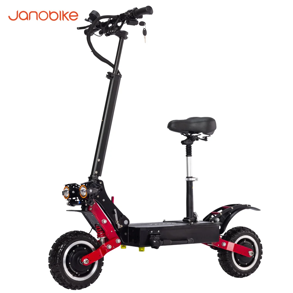 

Janobike 5600w 60v dual motor Long Range Cheap Folding E Scooter Mobility Bike Foldable Kick electric scooter