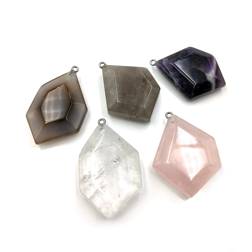 

Wholesale Cheap Price Free Form Cut Agate Natural Crystal Quartz Gravel Big Stone Jewelry Gemstone Pendants for Jewellery Making, Multi