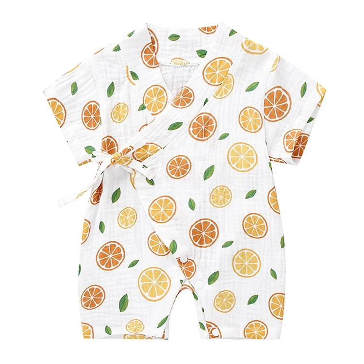 

Wholesale Summer Baby Boys' Rompers Breathable Breathable Baby Clothes Cotton Newborn Short Sleeve Printed Soft Clothing sleep
