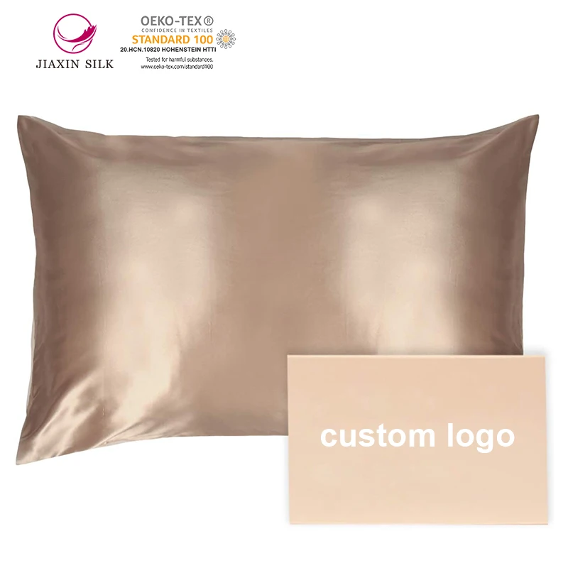 In stock 19 Momme double sided silk pillow case with invisible zipper soft breathable luxury mulberry 6a silk pillowcase