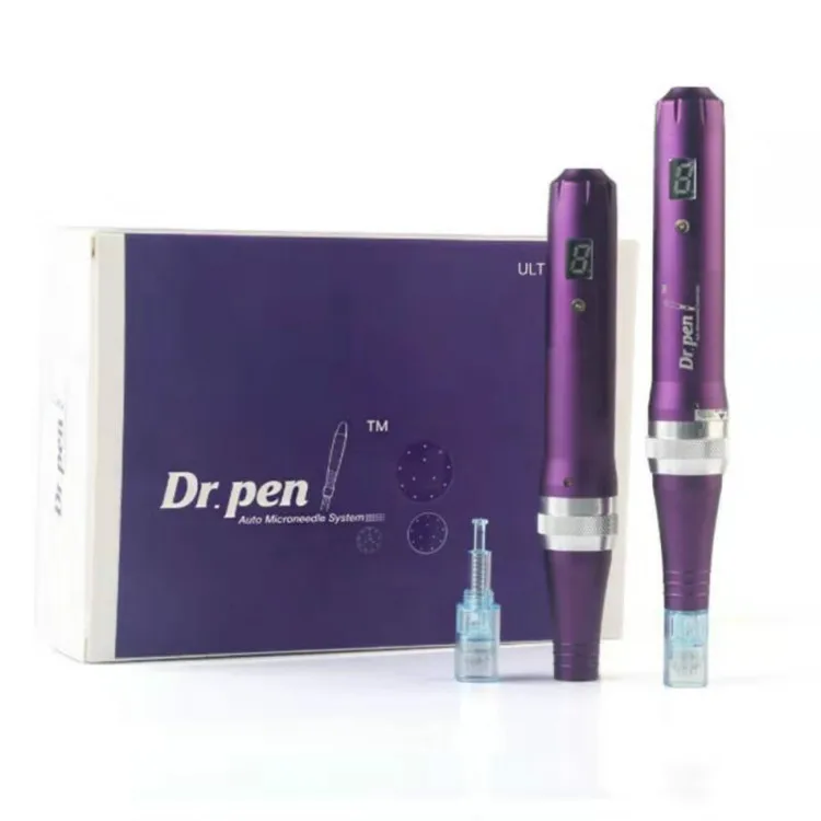 

Rechargeable wireless Dr Pen X5 nano microneedle dermapen with Speed Digital display, Purple