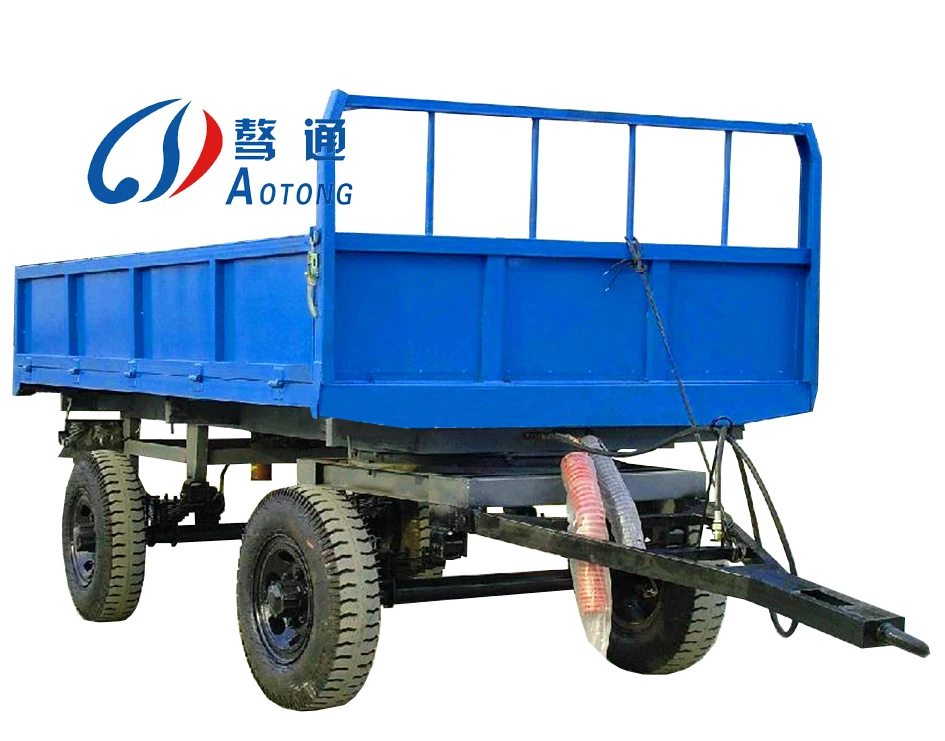 Triple Axles Farm Land Harvesting Use 7 Meter Draw Bar Full Trailer