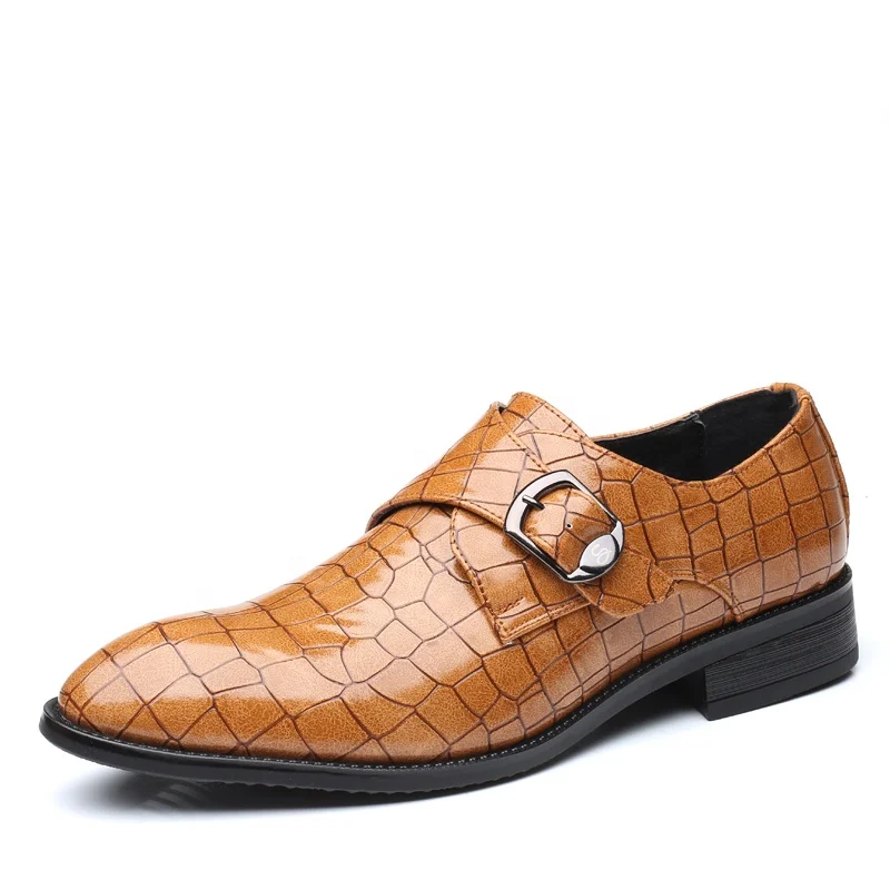 

Men's Business Dress Shoes Large Size Casual Shoes Lace-Up Lattice Shiny Side Buckle Leather Shoes