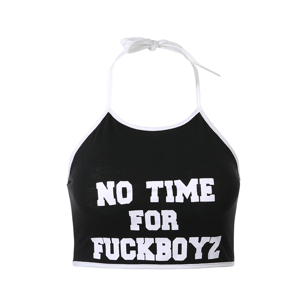 
Wholesale Summer Vest Crop Top For Women Gym Vest Girls Casual Cotton Halter Sleeveless Top 