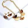 Baoyan Gold Stainless Steel Jewelry Fashion Leopard Women Jewelry Sets