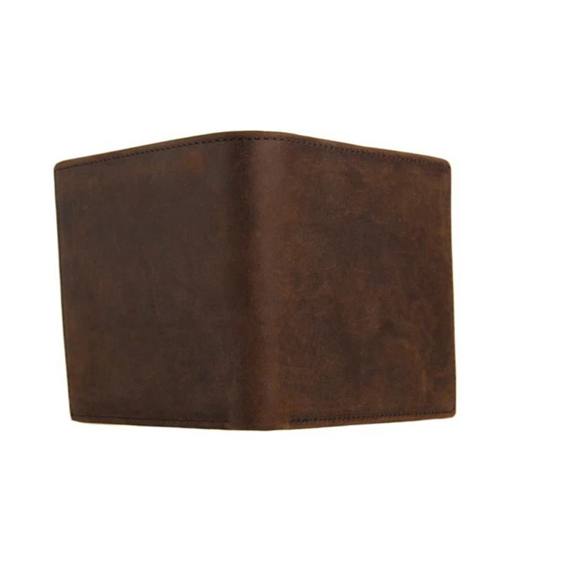 
High Quality Crazy Horse Leather Men Wallets Short Style Men Wallets 