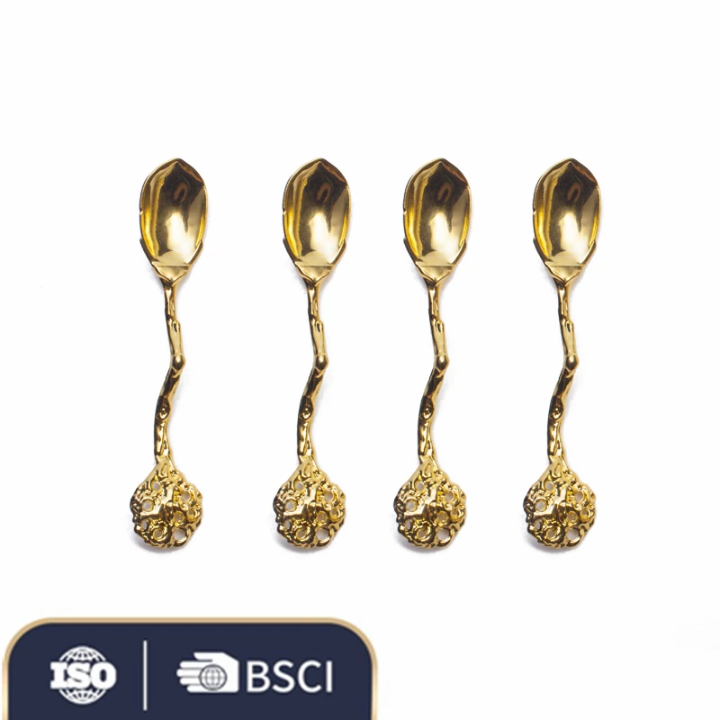 

Unique vintage zinc alloy coffee spoon gold spoon teaspoon