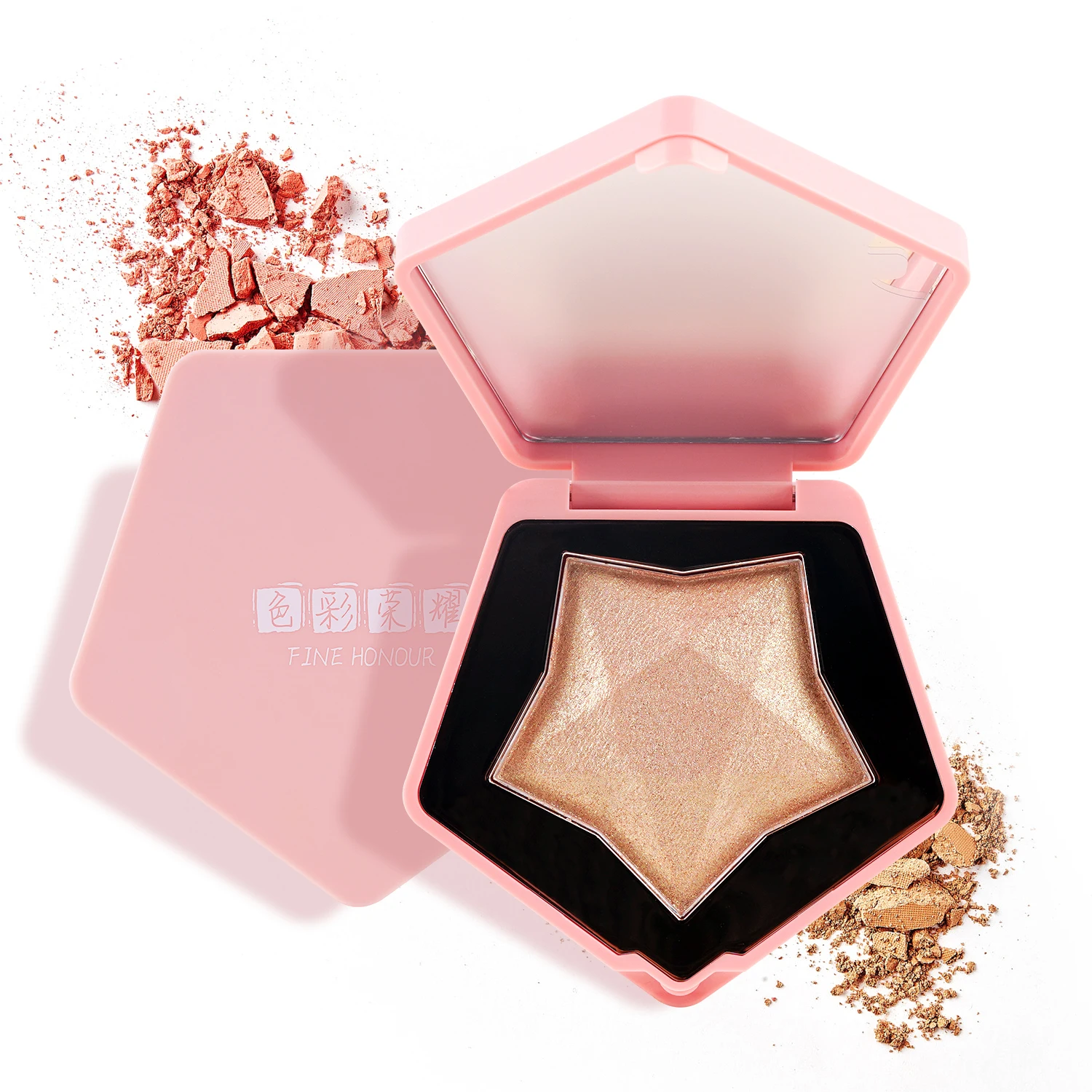 

Fine Honour Highlighters Cosmetics Private Label Makeup Highlight Powder Loose Pressed Pigmented Highlighter Makeup Highlighter, 3 colors