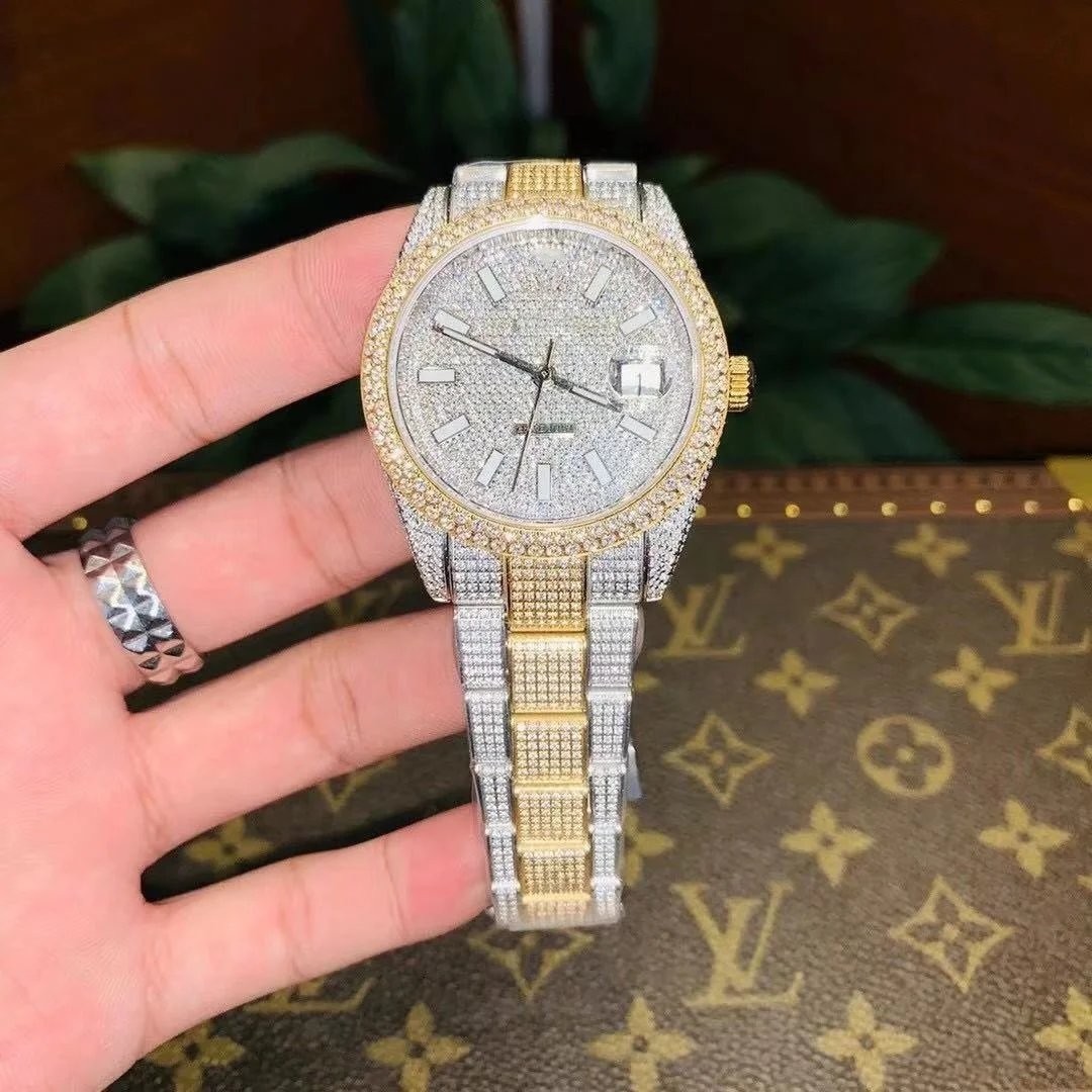 

luxury Version Superior Quality ETA Movement Full Diamond 904L Steel High-end Diamond Gypsophila Rolexables Watch