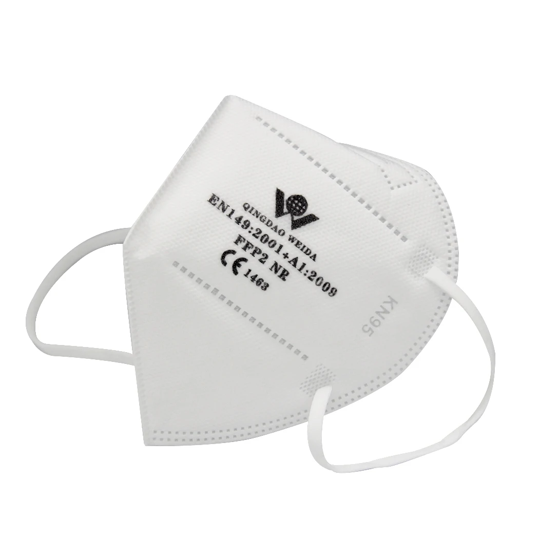 

Flat Fold Disposable 5 Layers Face Mask KN95 1000PC Free shipping, White