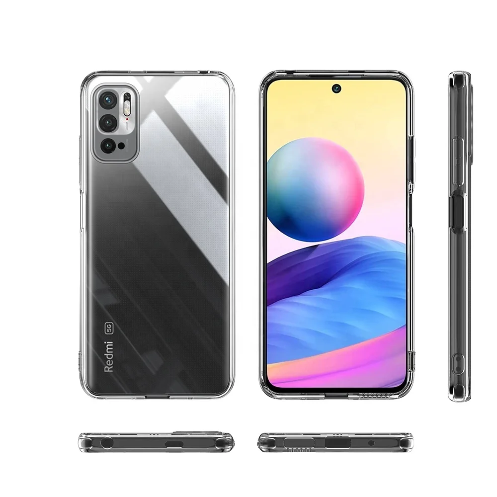 

Honatop High Quality Clear Shockproof Back Cover Acrylic PC TPU Phone Case For Redmi Note 10 Pro 5G Mi Poco X3 GT M3 Pro 11