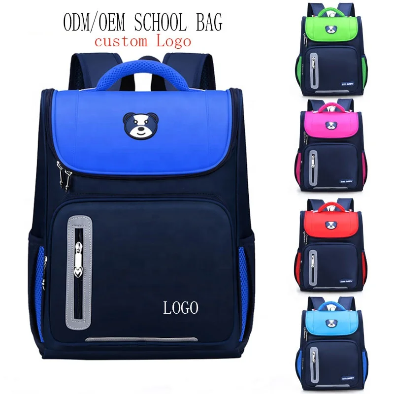 

OEM/OEM Waterproof Child Book Bag Durable Boy girl School Bags for Kid Student, Deep blue,blue,pink,red or customized