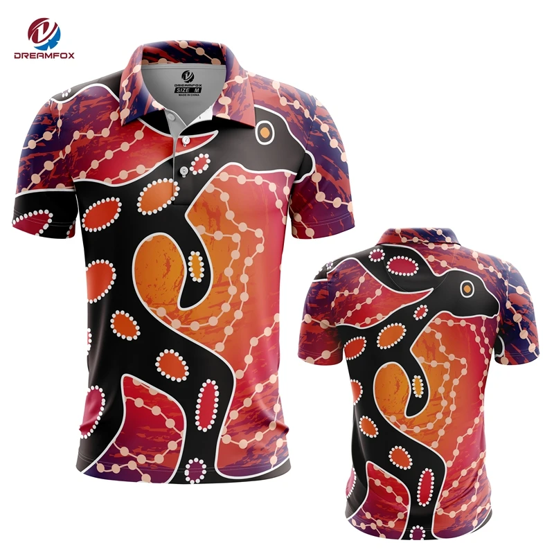 Custom 3d Printing Pattern Polo Shirt For Men Full Dye Cheap Price ...