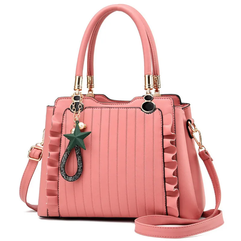 

Fashion PU Top Handle Bags Shoulder Strap Women Bag Ladies Handbag, 6 colors