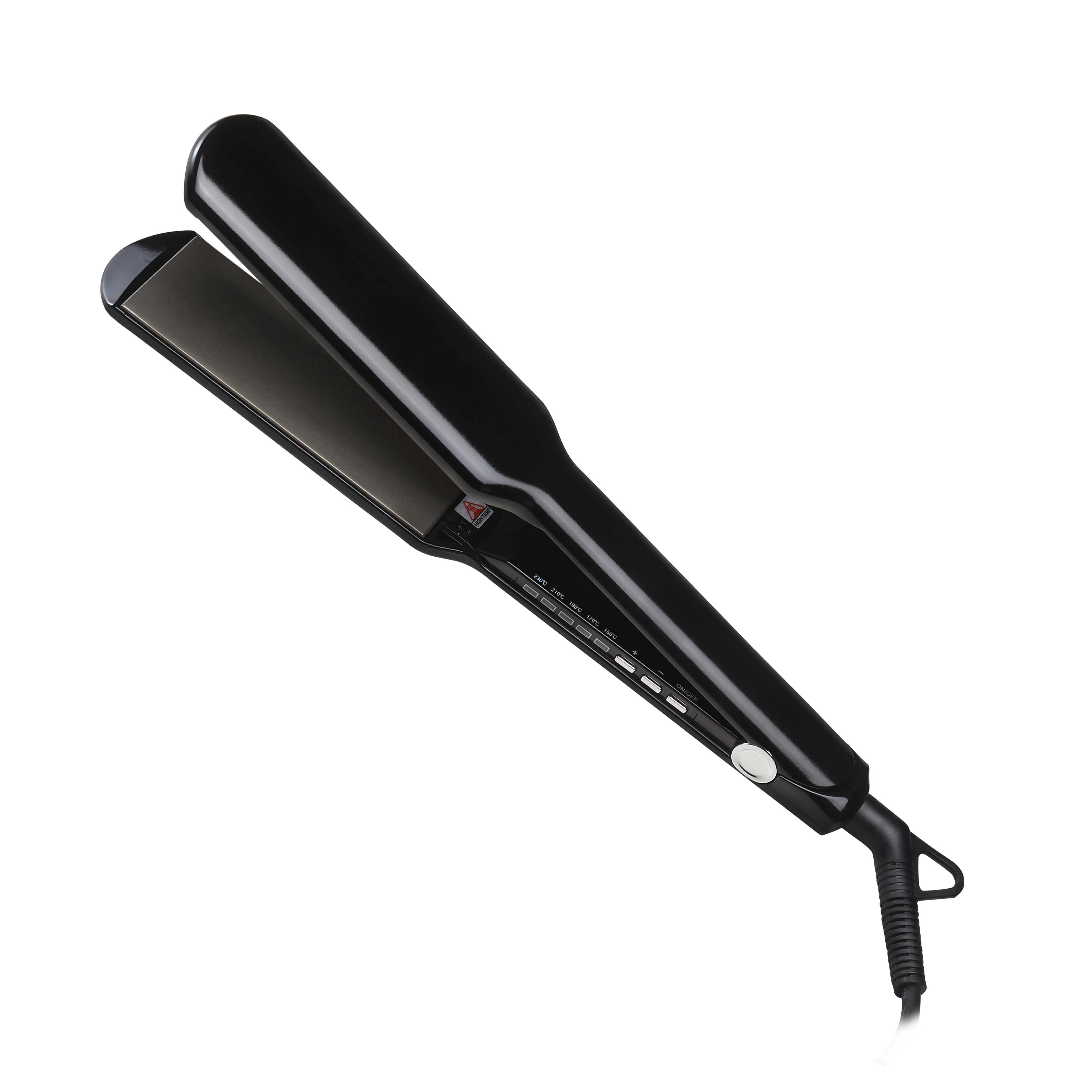 

Flat iron hair straightener professional private label fast hair straightener tourmaline plate hair straightener professional, Black