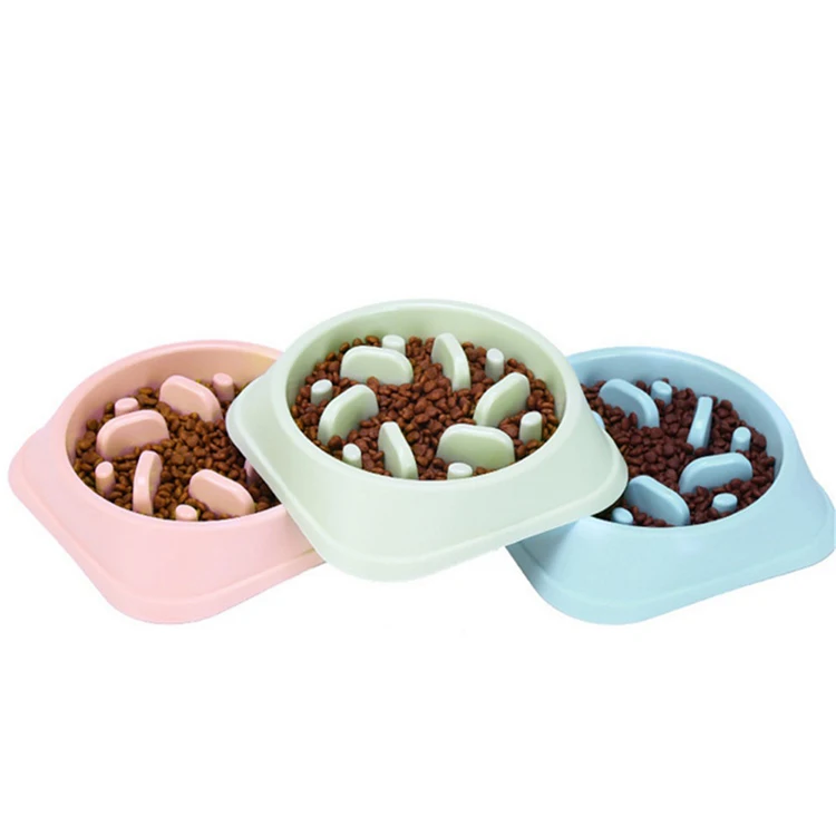 

Pet Products Dropshipping Agent Cheap Pet Slow Eating Dog Bowl Feeder Dog Food Bowl Plastic Non-Slip Anti Swallowed Feeder Bowls