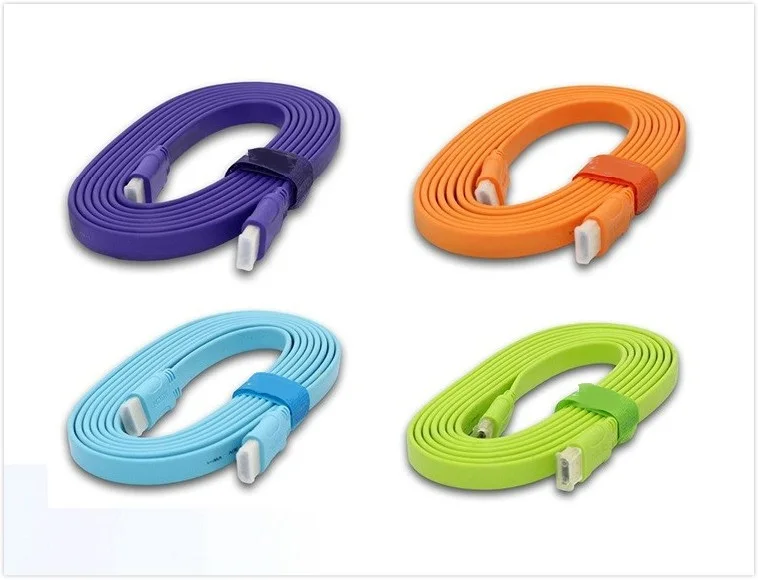High end 24K gold plated flat design 3D 1080P 4K hdmi cable - ANKUX.COM