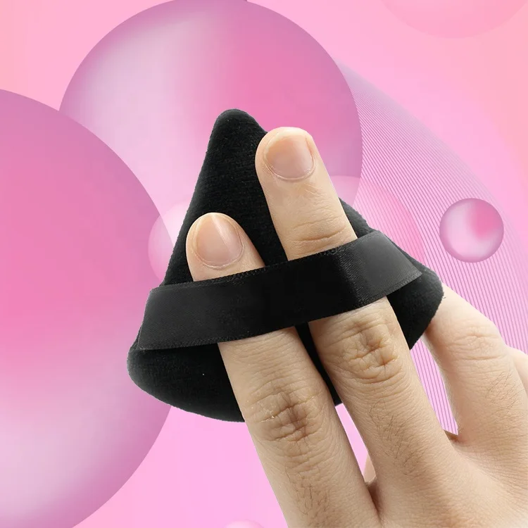 

Factory Directly Supply Super Soft Blending Multiple Shaped Makeup Powder Cotton Triangle Makeup Puff, Customized