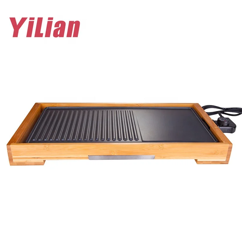 
Luxury Korean Reversible Griddle For Fried Beef Ssquid Stovetop Cast Iron Electric Plancha BBQ Grill Pan 