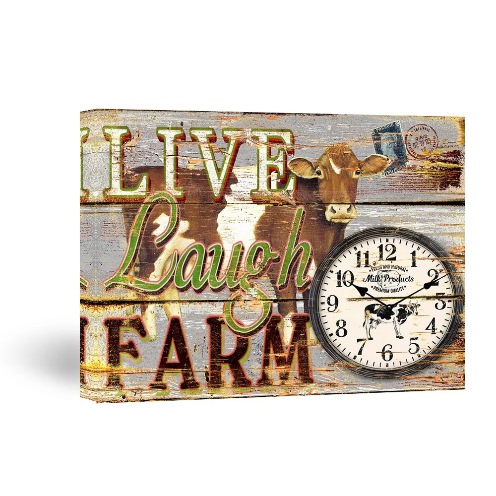 

Picture print on LED canvas wall clock digital for home decor