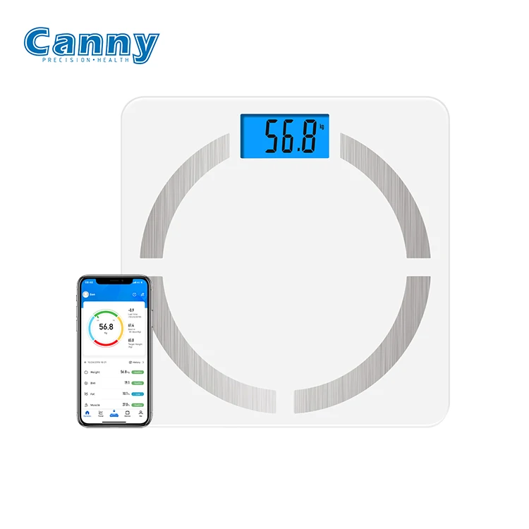 

Canny Most Popular 180kg 396LB Weighing Digital Electronic Smart Blue tooth Body Fat Scale With Free APP