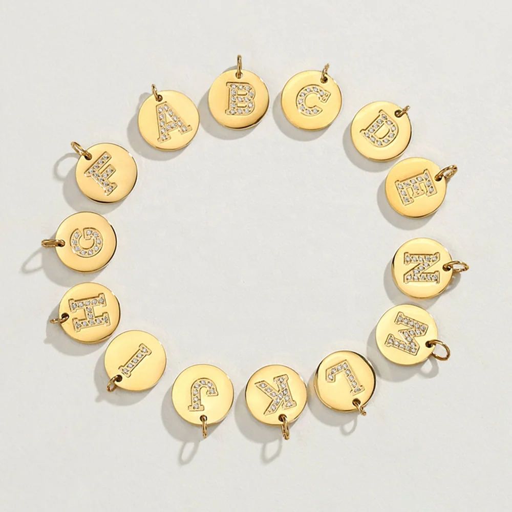 

eManco A-Z Initials Letter Pendant Women Fashion Accessories Jewelry Trendy Diamond Gold DIY Custom Chain Alphabet Charms