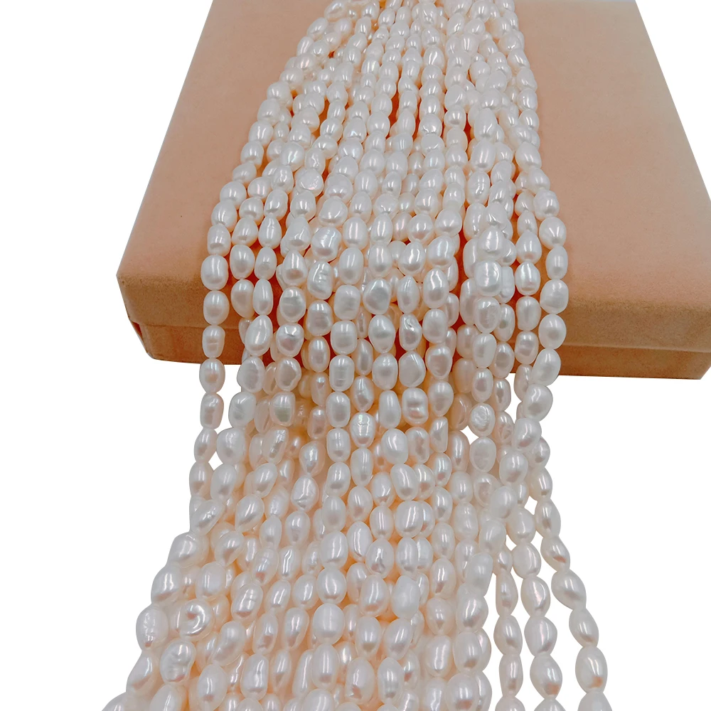 

WIDTH 7.3-8.3 mm, length 8-12 mm high quality baroque loose wholesale freshwater pearl in strand ,AA quality