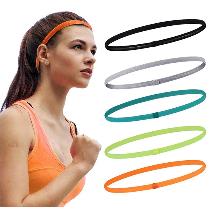 

Women men basketball elastic yoga anti-slip silicone headband sport sweatband