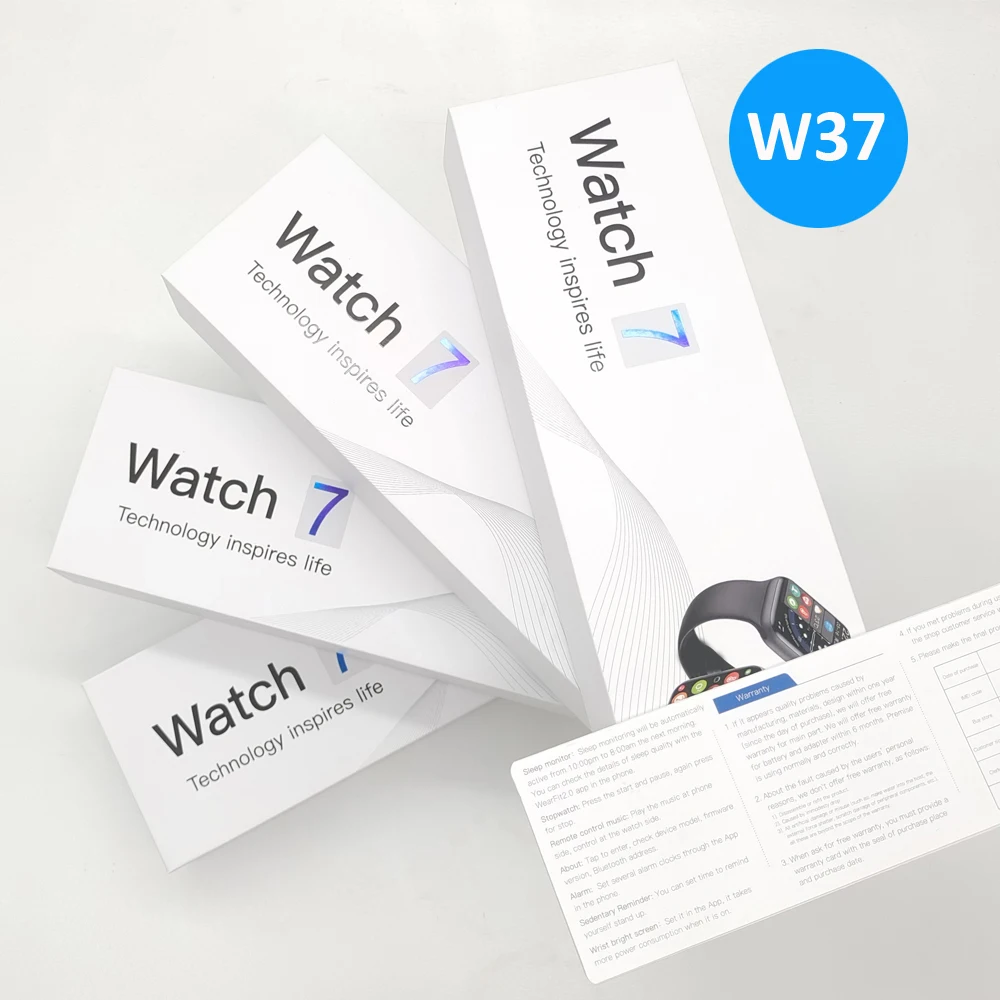 

W37 Smartwatch Full Touch Ip68 Smartwatch BT Calling Watch 7 Reloj intelligent Smart Watch W37 2021