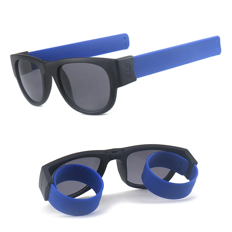 

XH Promotion Polarized Silicone Sport Clip Folding Collapsable Slap Bracelet for Sunglasses Leg, Sample color or as you wish