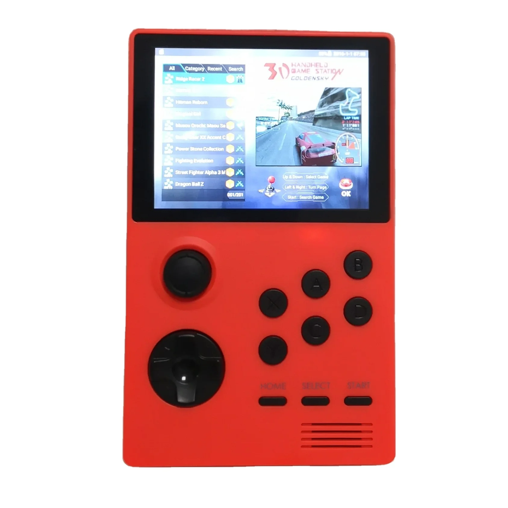 

Newest G6 Mini game Handheld Game Station consoles 2000 in 1 Game box with 3.5''Screen, Red