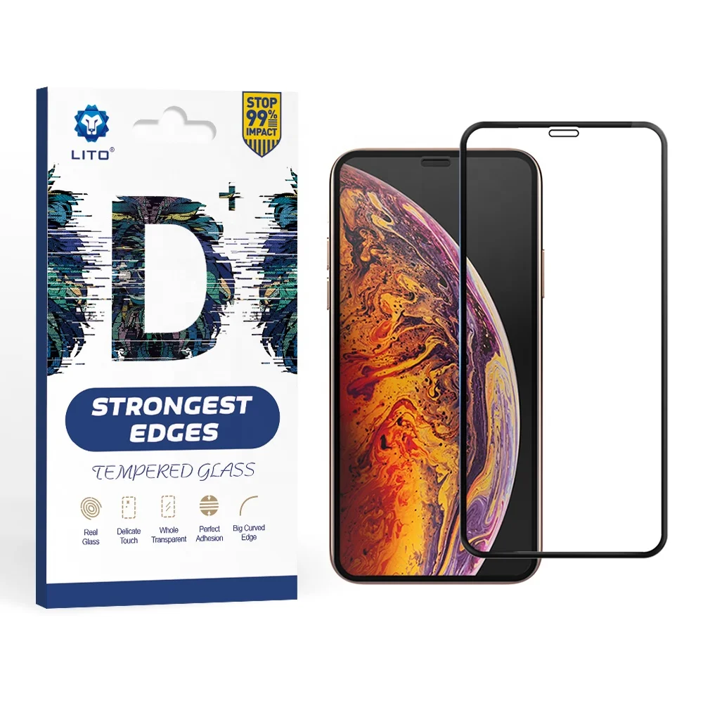 

Large arc tempered glass Full screen protector for iphone xs