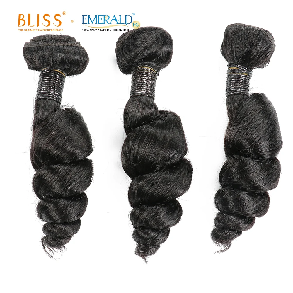 

Bliss Emerald 3IN1 Pack Hair Spring Wave 100% Unprocessed Brazilian Human Hair 3 Bundles Packet Human Hair For Women Vendor