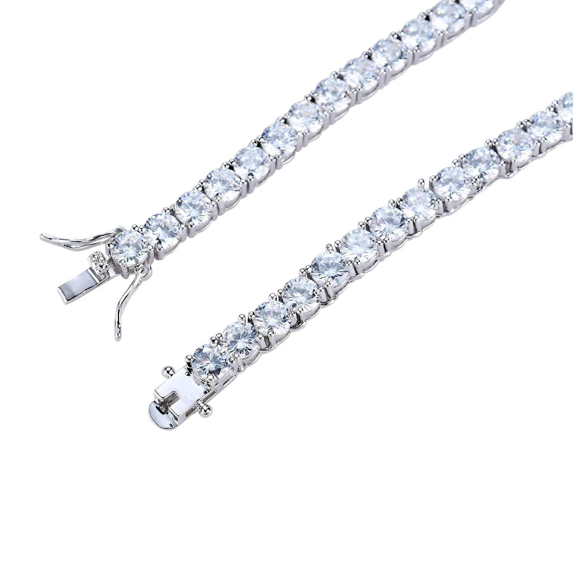 America Hip Hop Tennis Ketten Bling Vereist 3a Zirkonia Tennis