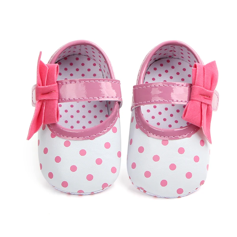 

TOP SALE excellent quality infant newborn baby shoes wholesale, Pink/black