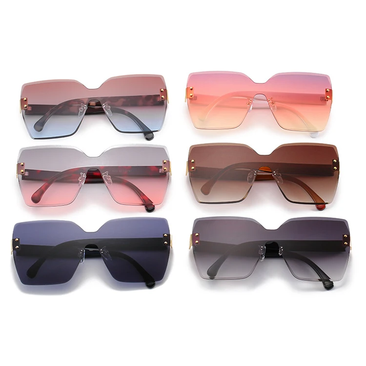 

2021 Men designer famous brands luxury shades fashionable plastic big oversized sunglasses dropshipping