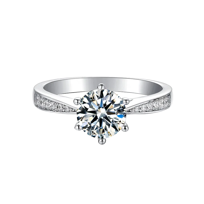 

Abiding 1Ct Moissanite Ring Diamond 925 Sterling Silver Fine Jewelry 6 Claws Engagement Ring Women For Wedding