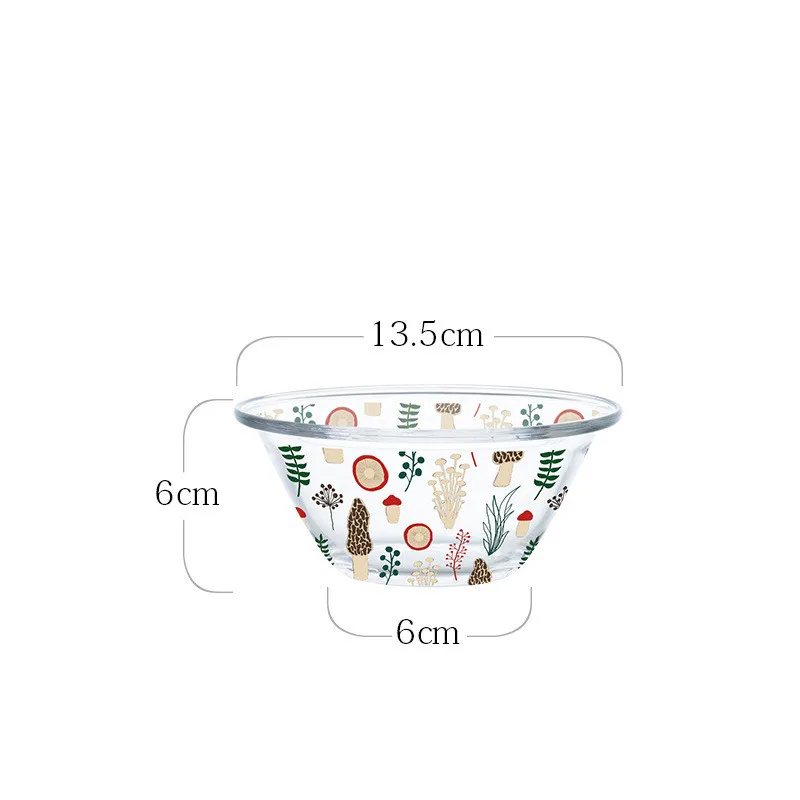 

Fruit Ins Glass Bowl Thickened Salad Breakfast Bowl Noodle Microwave Creative Bow